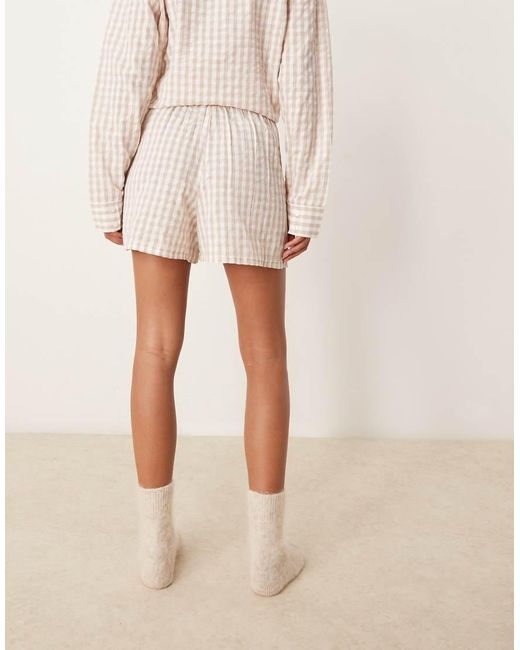 Luna Oversized Pyjamashort in het Natural