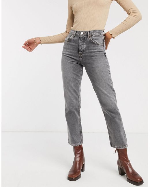 TOPSHOP Denim Straight Leg Jeans in 