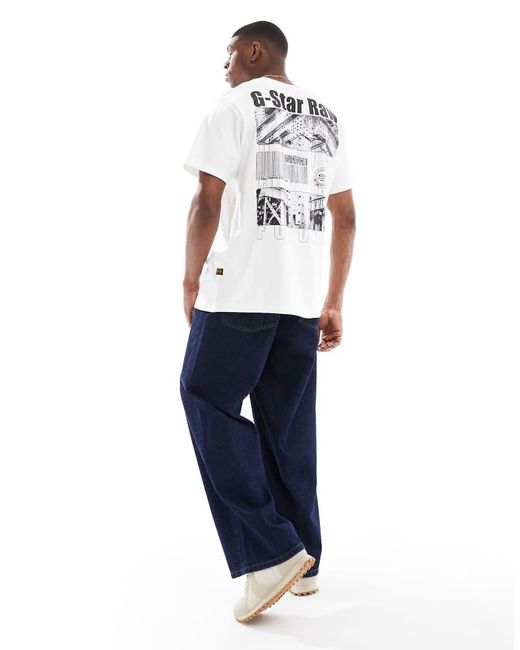 G-Star White Oversized T-shirt for men