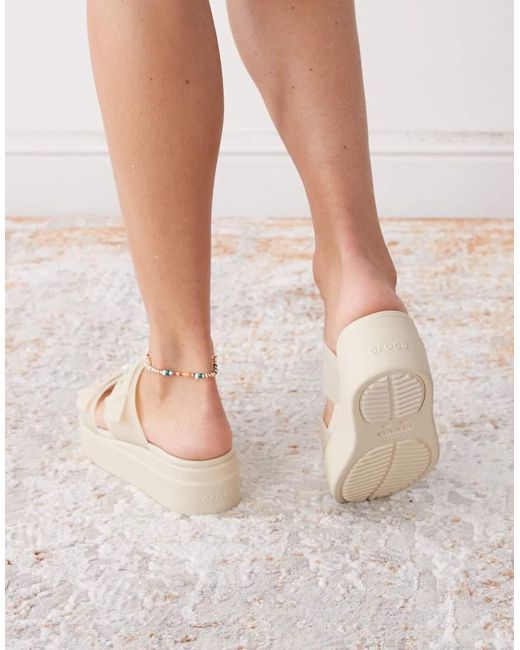 CROCSTM Natural Brooklyn Buckle Low Wedge
