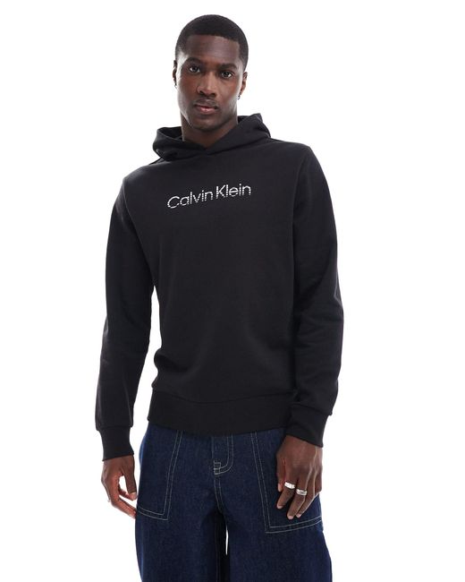 Calvin Klein Blue Degrade Logo Hoodie for men