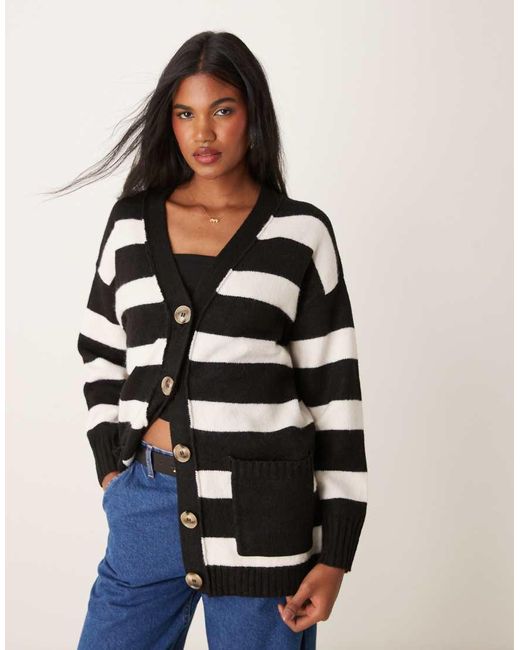 Miss Selfridge Halflang Vest Met Naaddetail En Strepen in het Blue