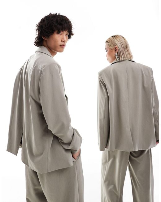 Unisex - ultimate - giacca da abito color pietra di Collusion in Gray