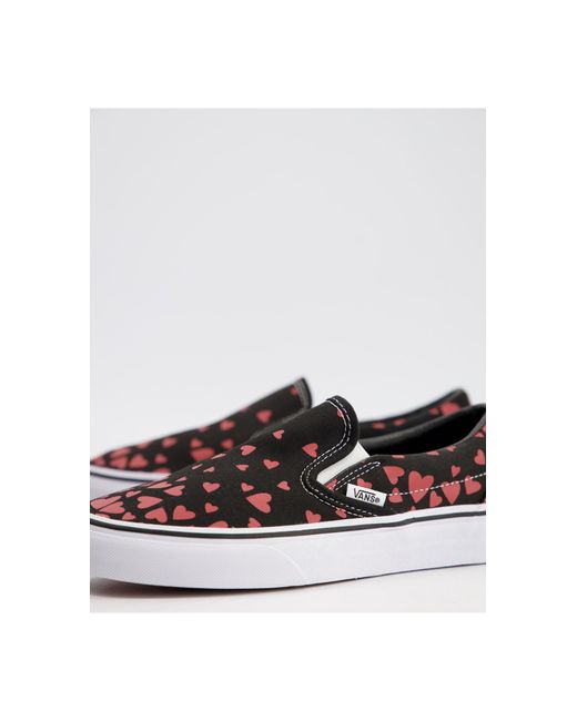 Vans Rubber Classic - Instapsneakers Met Hartjes in het Zwart - Lyst