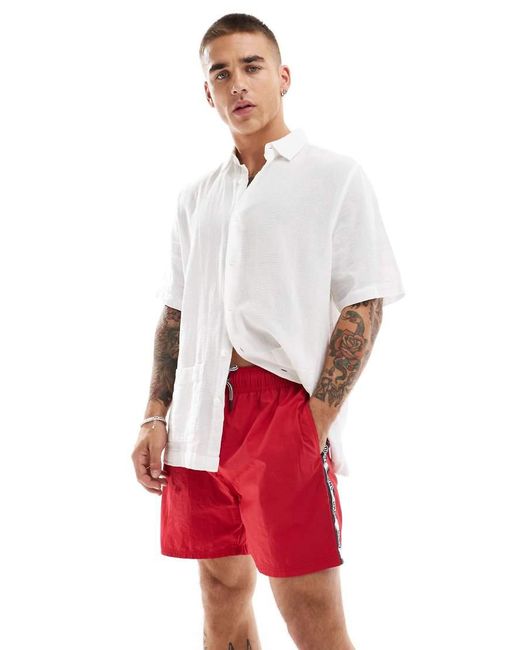 DKNY White Caymen Swim Shorts for men