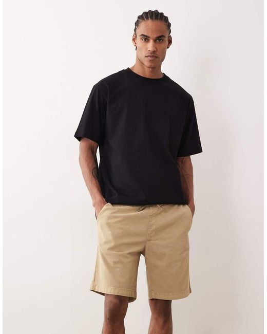Jack & Jones Blue Textured Drawstring Shorts for men