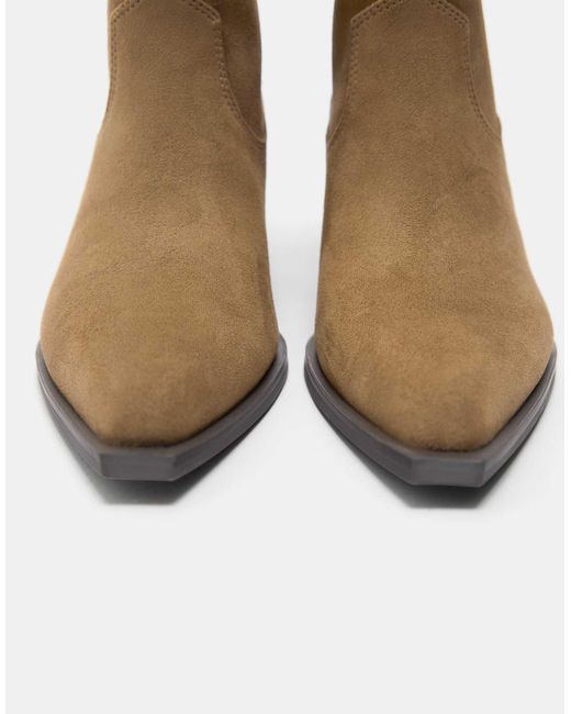Pull&Bear Brown – cowboy-stiefeletten