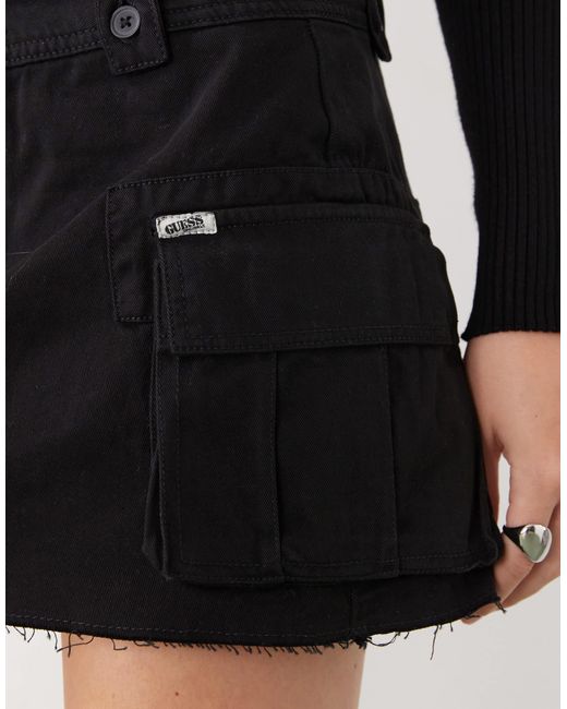 Guess Black Mini Cargo Skirt
