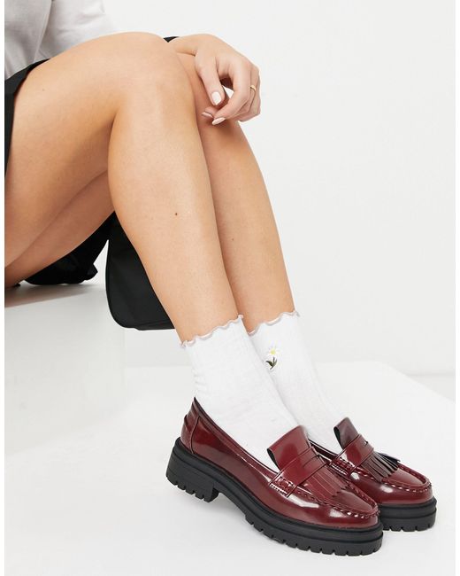 ASOS Red Melon Chunky Loafers