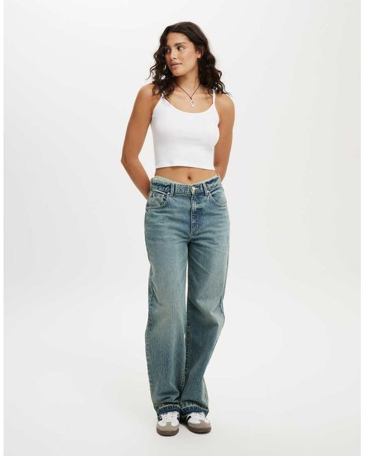 Cotton On Blue Goldie Rib Scoop Cami
