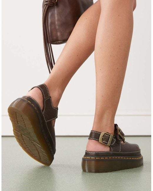 Dr. Martens Brown Dunnet Flower Sandals