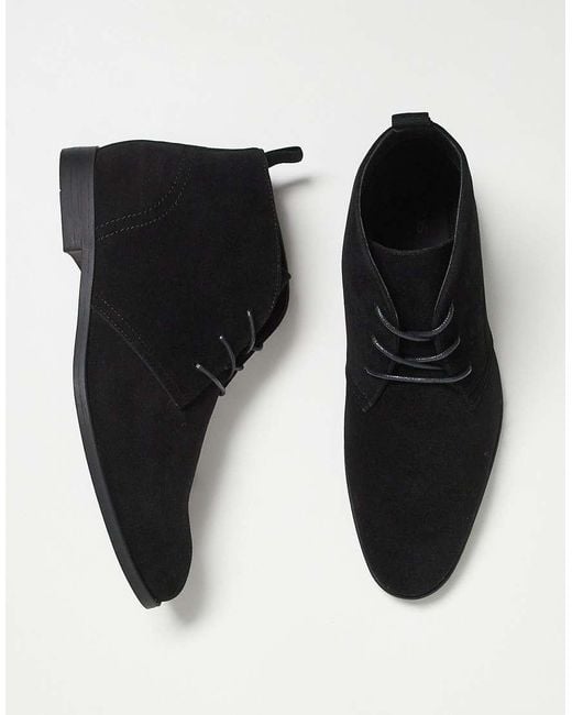 ASOS Black Lace Up Chukka Boots for men