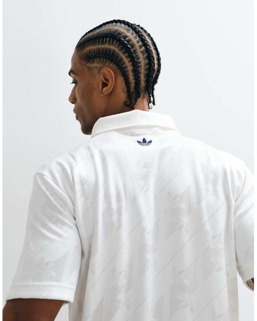 Adidas Originals White Jacquard Jersey