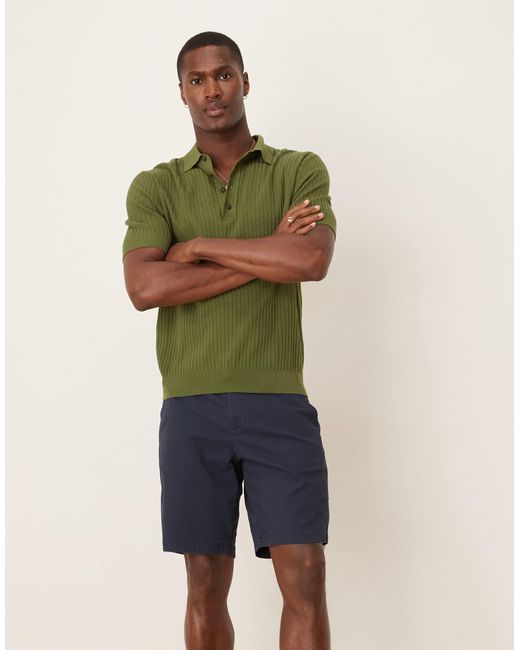ASOS – chino-shorts mit engem schnitt in Blue für Herren