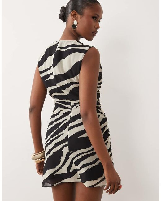 ASOS Black Ruched Mini Dress