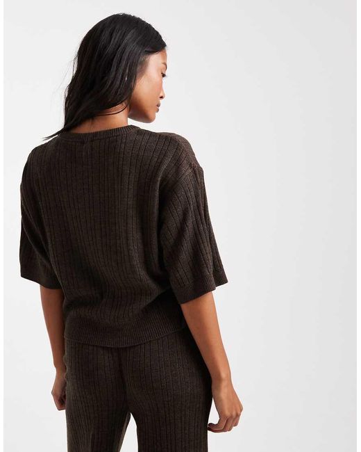 Only Petite Black Knitted Top Co-Ord