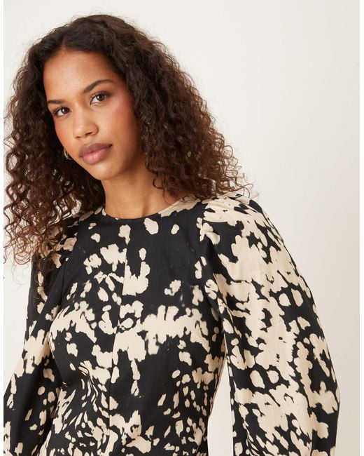 ASOS Natural Fit And Flare Mini Dress With Tie Back Detail
