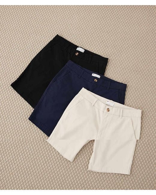 ASOS Blue 3 Pack Slim Fit Chino Shorts for men