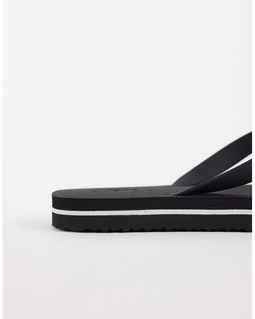 ASOS Black Basic Flip Flops for men