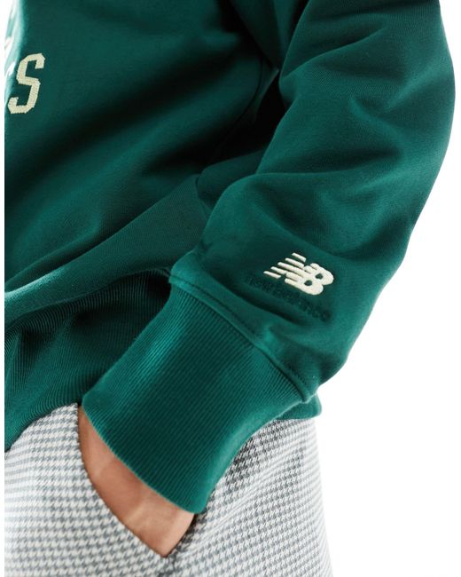 New Balance Green Collegiate Sweatshirt for men