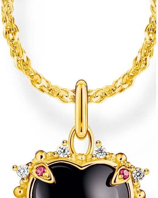 Thomas Sabo Black Heart Pendant Necklace With
