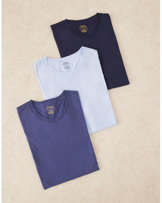 Polo Ralph Lauren – 3er-pack lounge-t-shirts in Blue für Herren