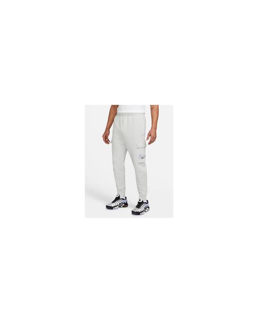 Nike 3d Swoosh Fleece Cargo joggers in Grey for Men Lyst Australia