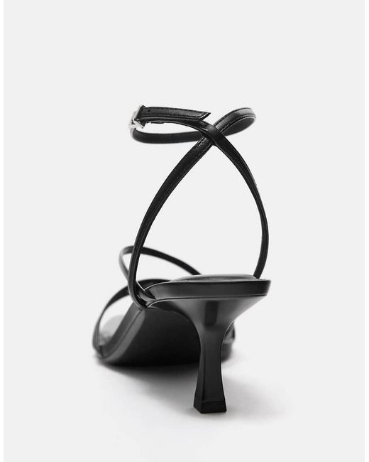Pull&Bear White Strappy Heeled Sandals