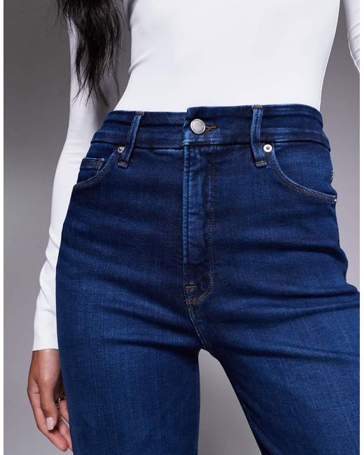 GOOD AMERICAN Blue Soft Tech Good True Straight Jeans