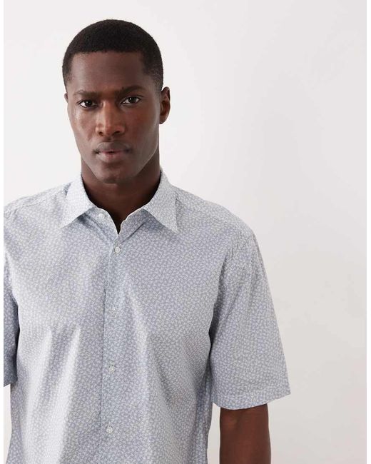 Boss Blue Hugo Boss Short Sleeve Button Up Shirt for men