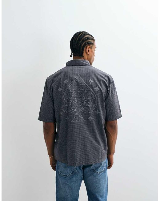 Hollister Blue Graphic Short Sleeve Shirt for men