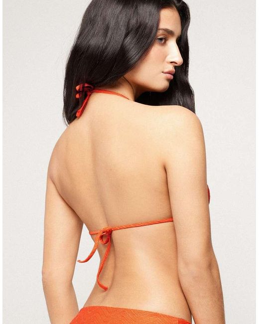 Tezenis Orange Sparkling Tie Bikini Top