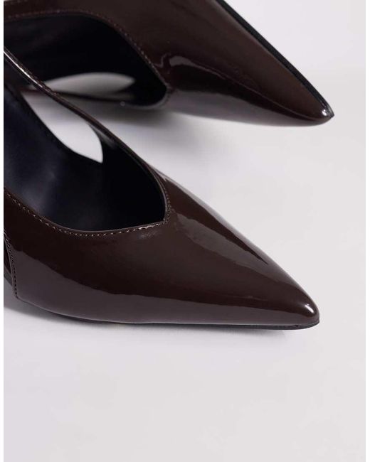 Public Desire White Allegedly Pointed Toe Heeled Pumps