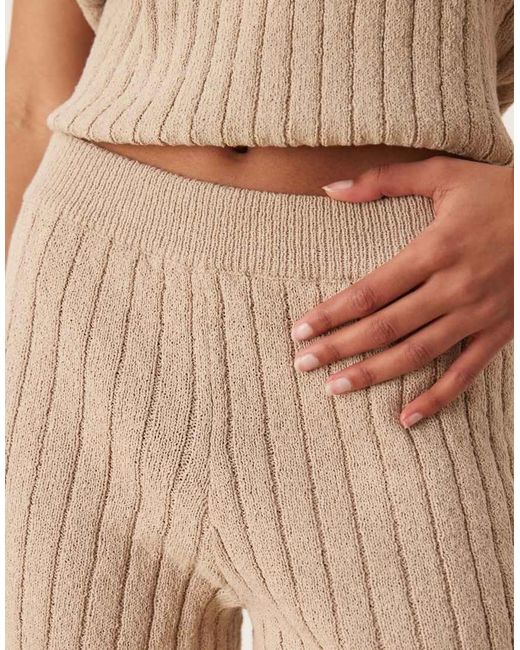ASOS Natural Knitted Textured Short Co-ord