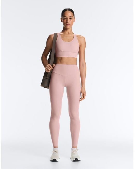 Oysho Pink Comfortlux High-rise Ankle-length leggings