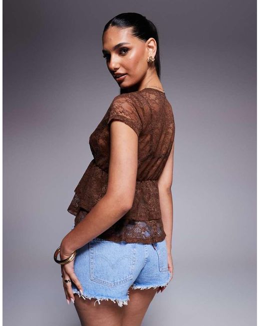 Top Da Festival di ASOS in Brown