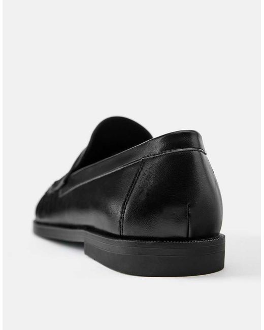 Pull&Bear White Ruched Loafers for men