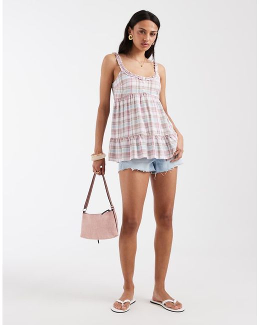 Hollister White Longline Babydoll Cami Tunic