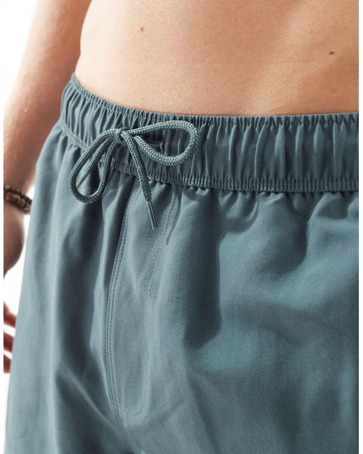 Pantaloncini da bagno taglio lungo antracite di ASOS in Blue da Uomo