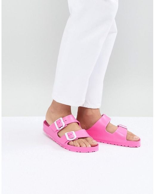 Birkenstock Arizona Neon Pink Eva Sandals | Lyst Australia