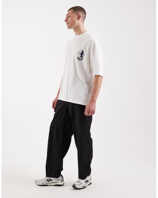 ASOS White Oversized T-shirt With Lion Football Chest Graphic for men