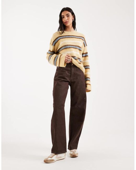 Vero Moda Natural Knitted Crew Neck Jumper