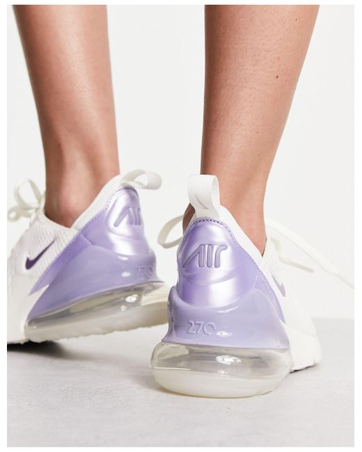 Purple and white hotsell air max 270