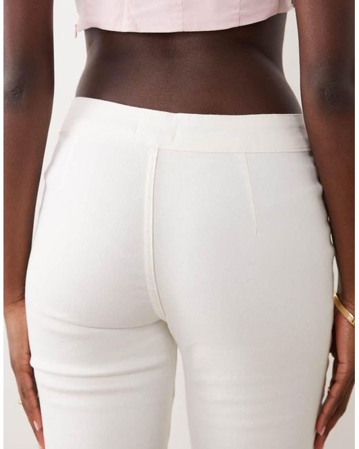 Miss Selfridge Natural Denim Capri With Bows
