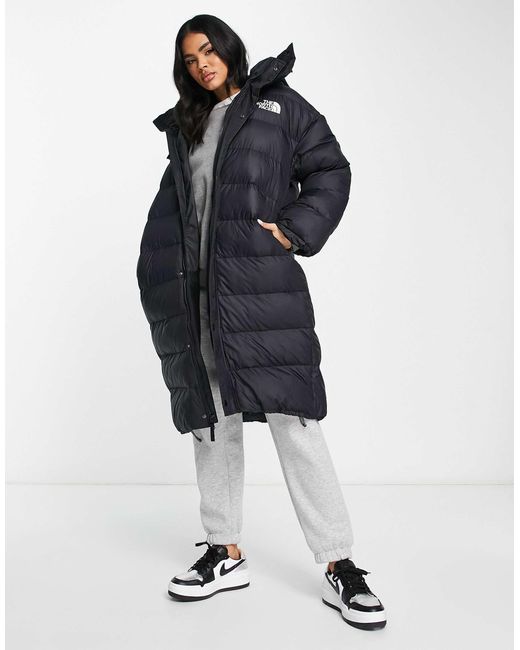 North face long puffer jacket women's discount