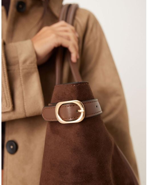 ASOS Brown – tragetasche aus wildlederimitat