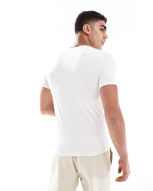 ASOS – 2er-pack körperbetonte basic-t-shirts in White für Herren
