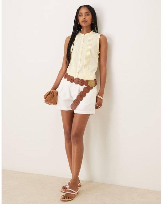 Nobody's Child Natural Ava Tailored Shorts