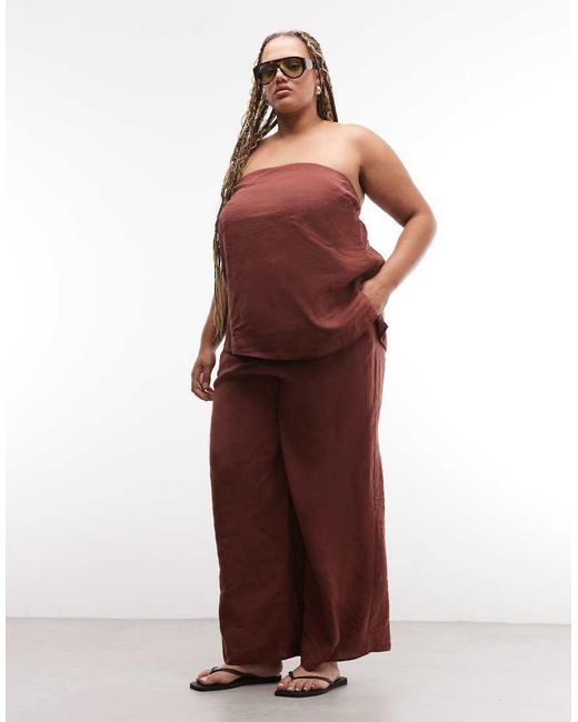 ASOS Red Asos Design Curve Longline Bandeau Top