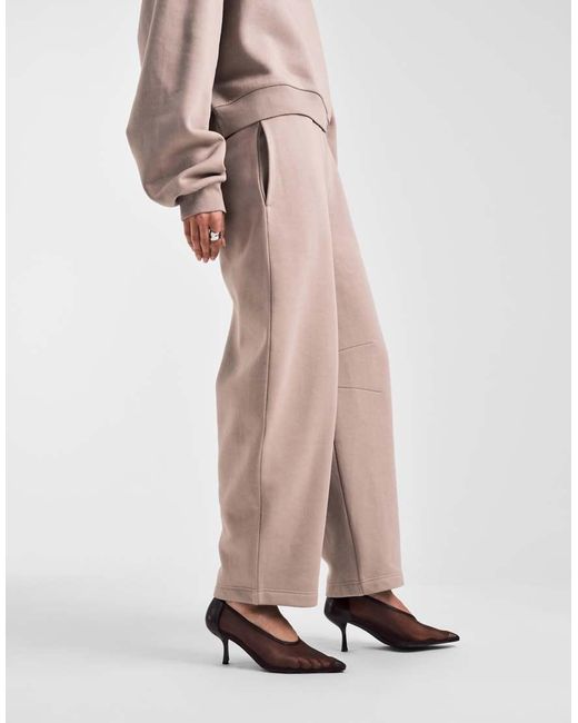 ASOS Pink Barrel Leg Brushback Sweatpants